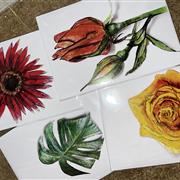 hand drawn floral card
