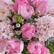 Pretty  Vase arrangement  and Chocolates