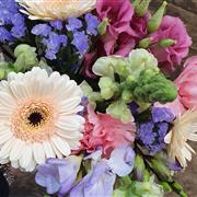 Delicate pastel shades basket Arrangement 